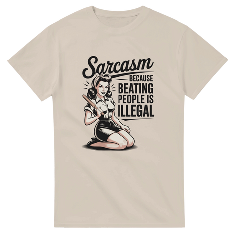 Sarkastiskt citat med 50-tals estetik och pin-up tjej – grafisk t-shirt