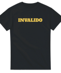 Invalido t-shirt med gul text från Sällskapsresan – svart