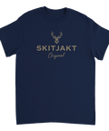 Stilrent hjortmotiv med jaktcitat i vintage-stil – t-shirt för jägare