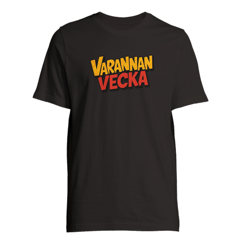 Svart t-shirt med statement-design för föräldrar som lever efter schemat