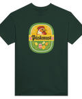 Klassisk vintagedesign med påskmustmotiv tryckt på mörkgrön t-shirt