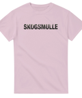 Grafiskt Skogsmulle tryck i vintage-stil på ljusrosa t-shirt för vandrare