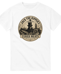 Vintage butiksskylt med London-tema och makaber text – grafisk t-shirt