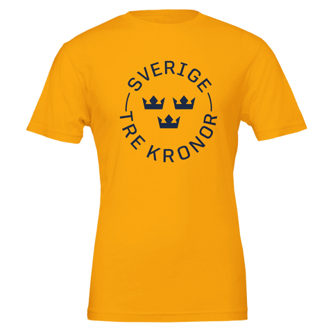Orange t-shirt med tidlös sportestetik och nationell symbolik
