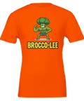 Kaxig t-shirt med färgstark orange bas och Brocco-lee illustration
