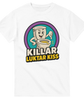 Barnsligt skämt på tryck med en sur toalettstol – humor t-shirt för fest