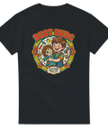Mörk humor t-shirt med retro tryck i klassisk förpackningsstil