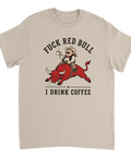 Retro illustration av cowboy som rider röd tjur – kaffe t-shirt