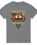 T-shirt med muskelbil och texten American Muscle