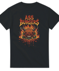 Ass Burgers t-shirt med brinnande demonburgare – svart