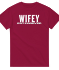 Wifey" textdesign vit t-shirt dam
