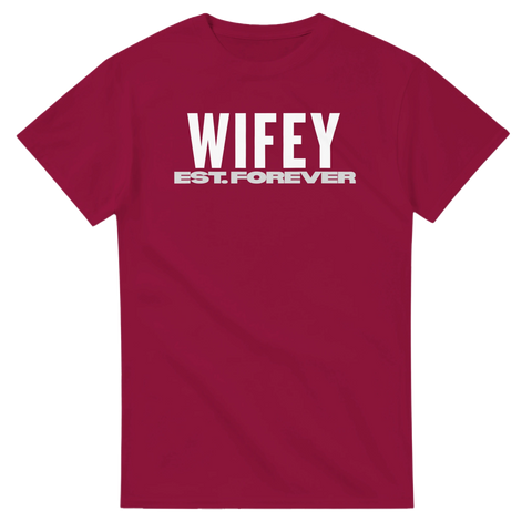 Wifey" textdesign vit t-shirt dam