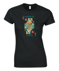 Rolig queen of farts t-shirt för tjejer på svart tyg