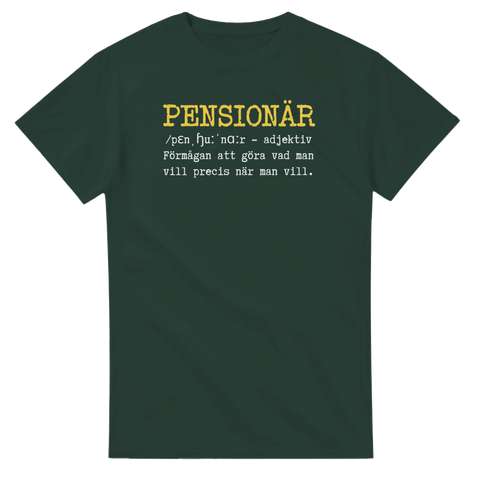 Minimalistiskt citat-tryck om friheten som pensionär – t-shirt med attityd