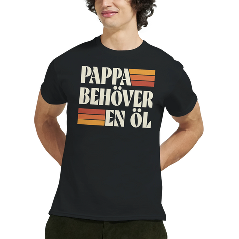 T-shirt med texten Pappa behöver en öl