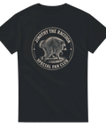Vintage-inspirerat tryck av tvättbjörnen Jimothy i en cirkel – grafisk t-shirt