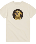 humor t-shirt Crazy Dog beige tröja med hundillustration