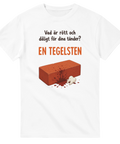 Grafisk illustration av en tegelsten och tand med texten En Tegelsten