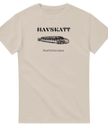 Beige t-shirt med havskatt – t-shirt med fiskmotiv