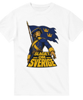 Klassiskt affischmotiv med svensk soldat och tre kronor – grafisk t-shirt