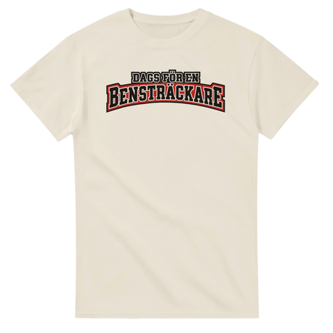 T-shirt med texten Dags för en bensträckare