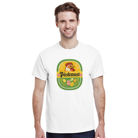 Påskmust flaska illustration t-shirt herr