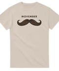 Minimalistiskt motiv av en brun mustasch – snygg t-shirt för Movember
