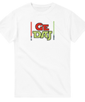 svensk humortröja Ge Daj vit t-shirt med ikonisk layout