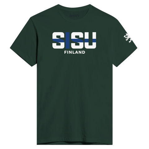 T-shirt med Sisu-tryck för nordisk uthållighet