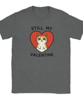 Mörkgrå t-shirt med grafiskt motiv av en katt med attityd