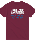 Produktbild 2 av rolig t-shirt med texten Sprit löser inga problem, men det gör inte mjölk heller