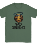 T-shirt med emoji med gloria och texten "Bad Influence"