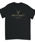 Klassisk illustration av en hjort med texten Skitjakt Original – jakt-t-shirt