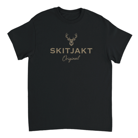 Klassisk illustration av en hjort med texten Skitjakt Original – jakt-t-shirt