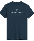 Mörkblå kortärmad t-shirt med minimalistisk Bernsteen grafik framtill
