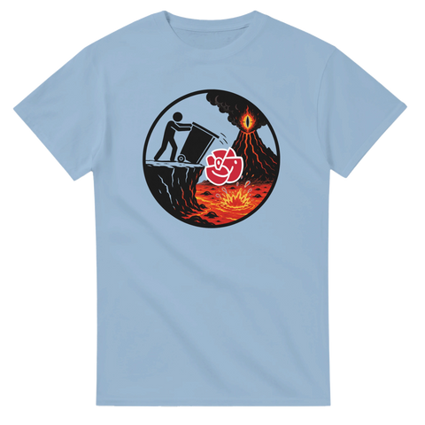 Kaxig mashup mellan fantasy och svensk politik – ljusblå grafisk t-shirt