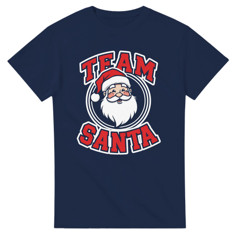 Grafiskt motiv av en leende tomte i college-stil – jul t-shirt