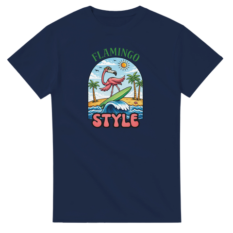T-shirt flamingo med somrigt motiv