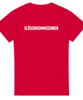 Slöserikommissionen texttryck i vitt – politisk citat t-shirt