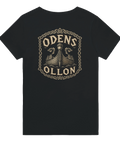Detaljerat emblem i fornnordisk stil med skeppsmotiv – rolig t-shirt med tryck
