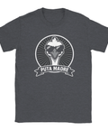 Mörkgrå t-shirt med cirkulärt motiv av en struts och texten Puta Madre