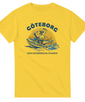 Humoristisk västkust-design med fiskmås i solglasögon – gul Göteborg t-shirt