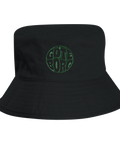 Svart ekologisk bucket hat med broderat Göteborg-motiv