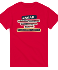 T-shirt med överstrukna yrkestitlar och texten Siffernisse helt enkelt