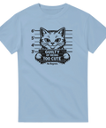 Kattälskarens favorit med motivet Guilty of being too cute – ljusblå t-shirt