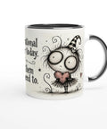 Mugg med texten No inspirational quote for today och figurer med boxningshandskar.