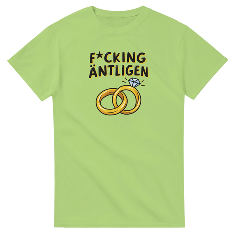 T-shirt med förlovningsringar och texten F*cking äntligen