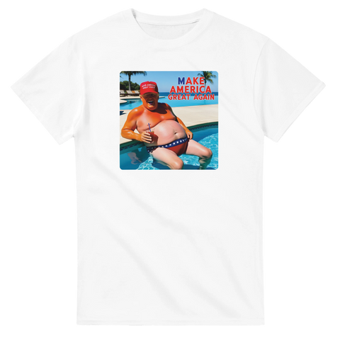 Make America Great Again Summer Edition grafiskt tryck – vit t-shirt
