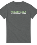 Gråmelerad t-shirt med roligt citat om kebabpizza och svensk identitet