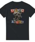 Retro illustration av en maskerad bandit med stöldgods – grafisk t-shirt